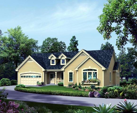 Contemporary, Country, Traditional House Plan 95877 with 4 Beds, 3 Baths, 2 Car Garage Elevation