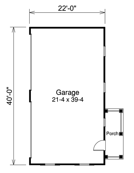 4 Car Garage Plan 95915 First Level Plan