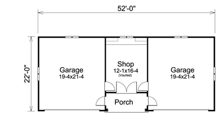 4 Car Garage Plan 95919 First Level Plan