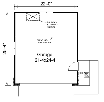 2 Car Garage Plan 95920 First Level Plan