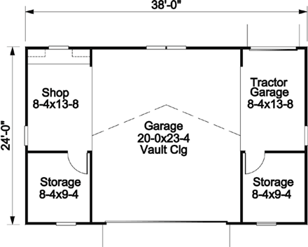2 Car Garage Plan 95921 First Level Plan
