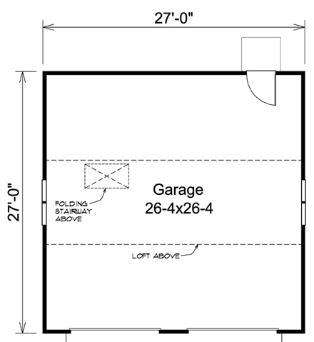 2 Car Garage Plan 95924 First Level Plan
