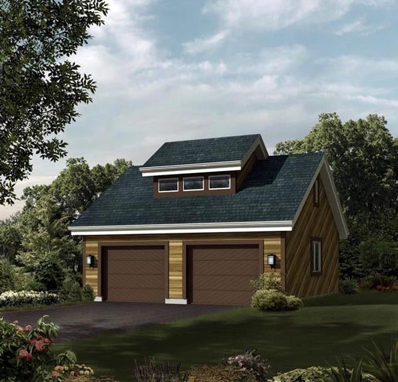 2 Car Garage Plan 95924 Elevation