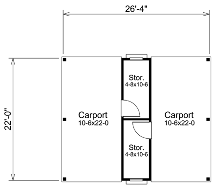2 Car Garage Plan 95928 First Level Plan