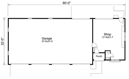 4 Car Garage Plan 95935 First Level Plan