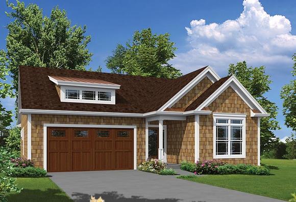 Ranch, Traditional House Plan 95950 with 3 Beds, 2 Baths, 2 Car Garage Elevation