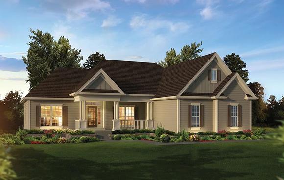 Country, Ranch, Traditional House Plan 95964 with 3 Beds, 3 Baths, 2 Car Garage Elevation