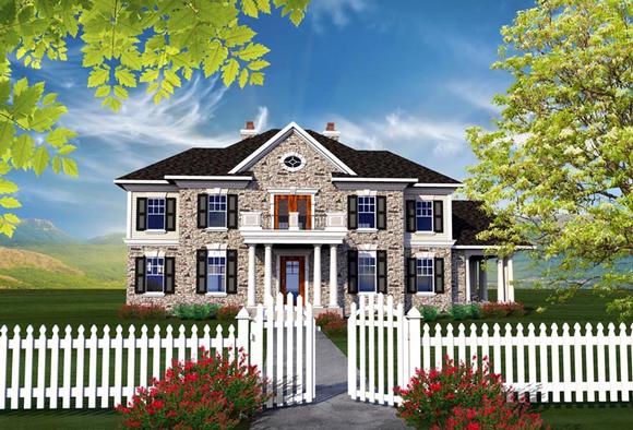 House Plan 96113 with 4 Beds, 3 Baths, 3 Car Garage Elevation
