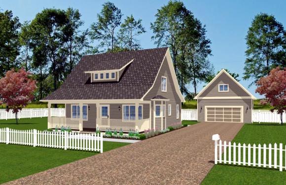 Cape Cod House Plan 96205 with 3 Beds, 2 Baths Elevation