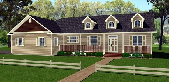 House Plan 96209 with 3 Beds, 3 Baths, 2 Car Garage Elevation
