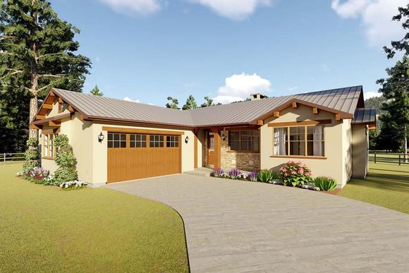 House Plan 96219 with 3 Beds, 2 Baths, 2 Car Garage Elevation