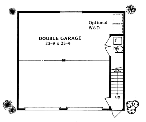 Cape Cod, Traditional 2 Car Garage Apartment Plan 96220 with 1 Beds, 1 Baths Level One