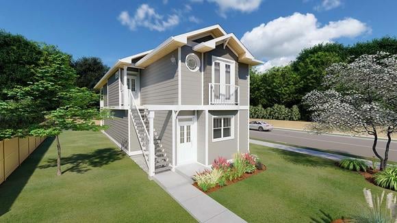 Traditional Multi-Family Plan 96230 with 5 Beds, 4 Baths Elevation