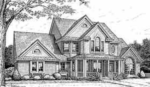European, Victorian House Plan 96301 with 3 Beds, 3 Baths, 3 Car Garage Elevation