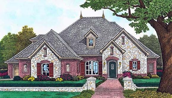 European, French Country House Plan 96329 with 5 Beds, 5 Baths, 3 Car Garage Elevation