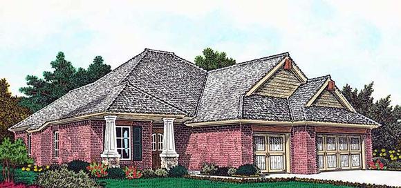 European, Traditional House Plan 96331 with 3 Beds, 3 Baths, 3 Car Garage Elevation