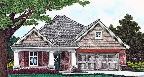 Cottage, Country, Craftsman House Plan 96335 with 3 Beds, 2 Baths, 2 Car Garage Elevation