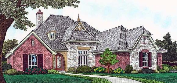 European, French Country House Plan 96341 with 4 Beds, 5 Baths, 3 Car Garage Elevation