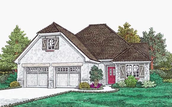 European, French Country House Plan 96349 with 2 Beds, 3 Baths, 2 Car Garage Elevation
