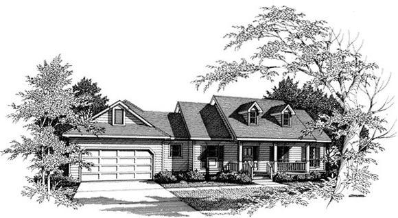 Country House Plan 96506 with 3 Beds, 3 Baths, 2 Car Garage Elevation
