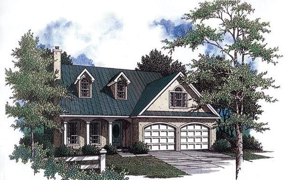 Country House Plan 96541 with 3 Beds, 3 Baths, 2 Car Garage Elevation