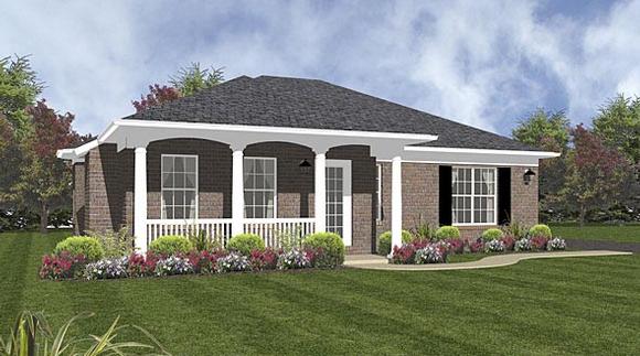 Traditional House Plan 96553 with 2 Beds, 2 Baths Elevation