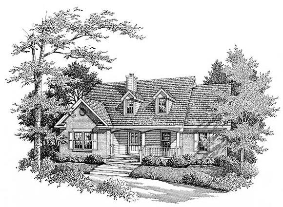 Country House Plan 96574 with 3 Beds, 2 Baths Elevation