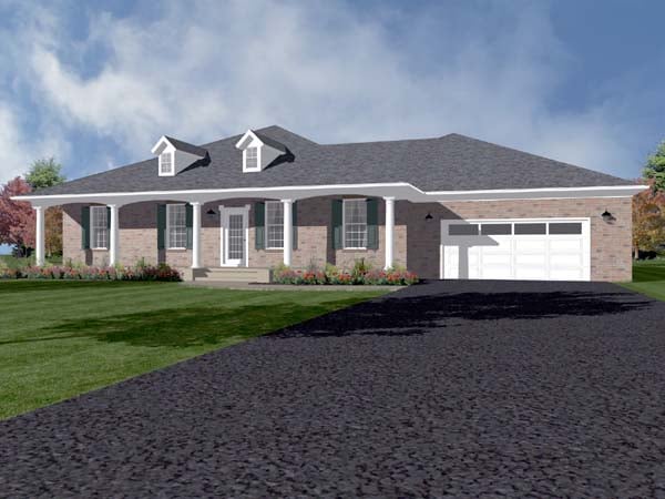 Traditional House Plan 96706 with 4 Beds, 3 Baths, 2 Car Garage Elevation