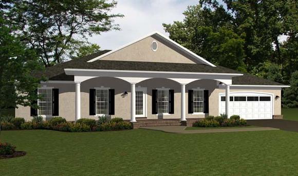 Ranch, Traditional House Plan 96707 with 4 Beds, 3 Baths, 2 Car Garage Elevation