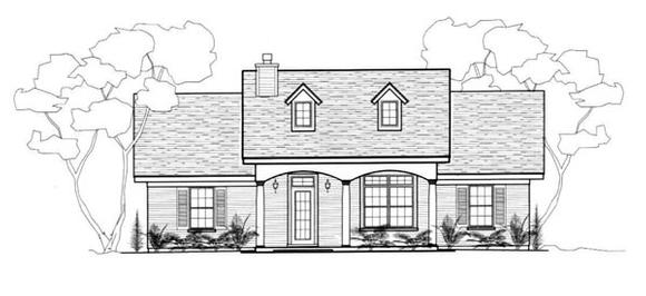 House Plan 96714 with 3 Beds, 2 Baths Elevation