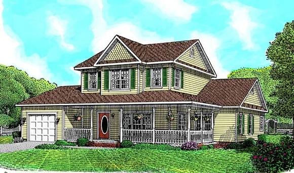 Country, Farmhouse House Plan 96808 with 3 Beds, 3 Baths, 2 Car Garage Elevation
