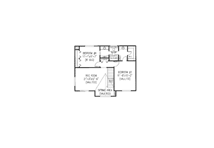 Country, Farmhouse, Southern House Plan 96820 with 4 Beds, 3 Baths Second Level Plan