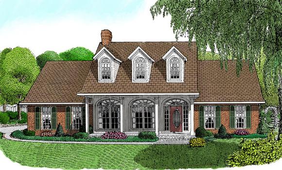 Country House Plan 96824 with 3 Beds, 3 Baths, 2 Car Garage Elevation