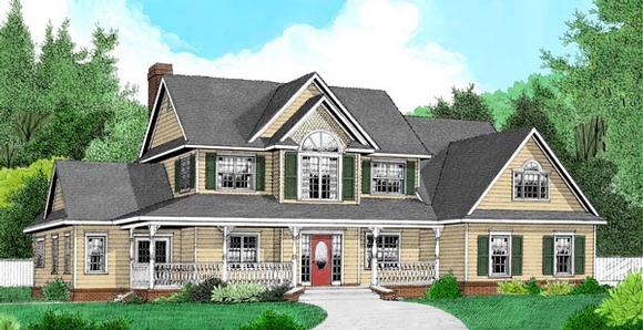 Country, Farmhouse House Plan 96863 with 4 Beds, 3 Baths, 3 Car Garage Elevation