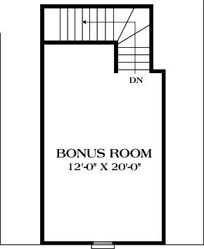 Tudor House Plan 96927 with 3 Beds, 2 Baths, 2 Car Garage Second Level Plan