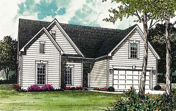 Traditional House Plan 96928 with 3 Beds, 2 Baths, 2 Car Garage Elevation