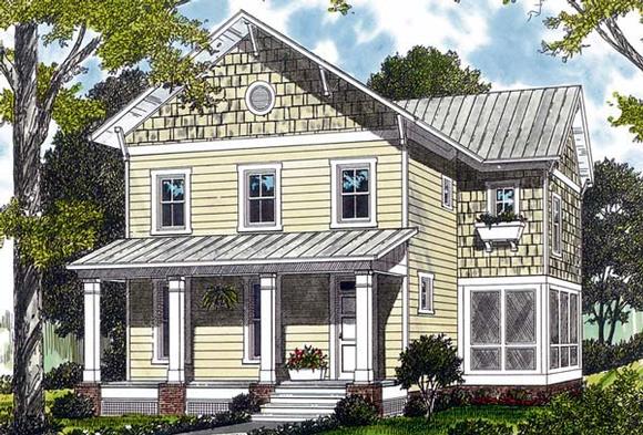 Cottage, Craftsman House Plan 96957 with 3 Beds, 3 Baths, 2 Car Garage Elevation
