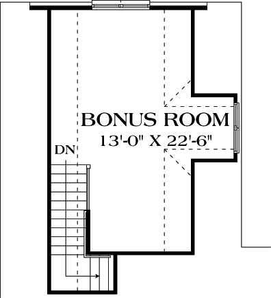 Traditional House Plan 96980 with 3 Beds, 3 Baths, 2 Car Garage Second Level Plan