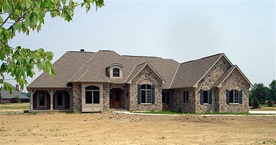 Bungalow, Country Plan with 2044 Sq. Ft., 4 Bedrooms, 3 Bathrooms, 2 Car Garage Picture 5