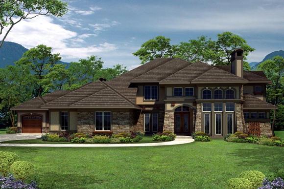 Tuscan House Plan 97158 with 4 Beds, 5 Baths, 4 Car Garage Elevation