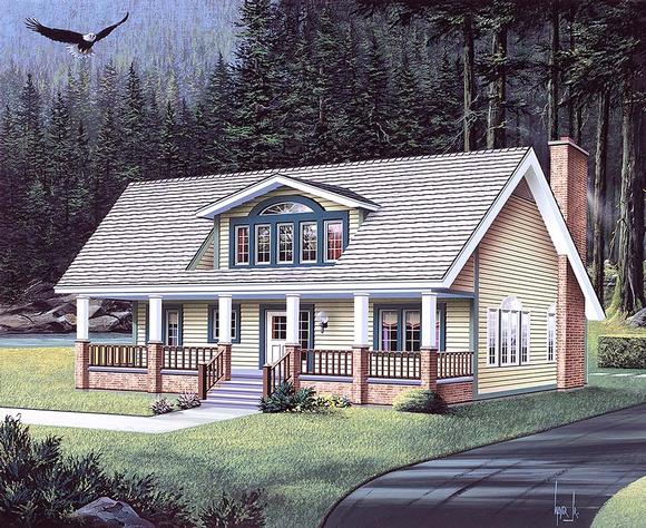 Bungalow, Country House Plan 97224 with 3 Beds, 3 Baths Elevation
