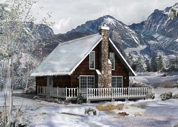 Cottage House Plan 97240 with 2 Beds, 1 Baths Elevation
