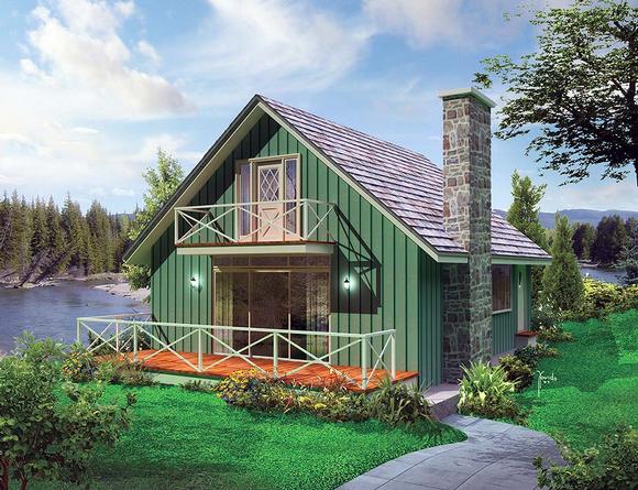 Cabin, Country, Southern, Traditional House Plan 97247 with 3 Beds, 2 Baths Elevation