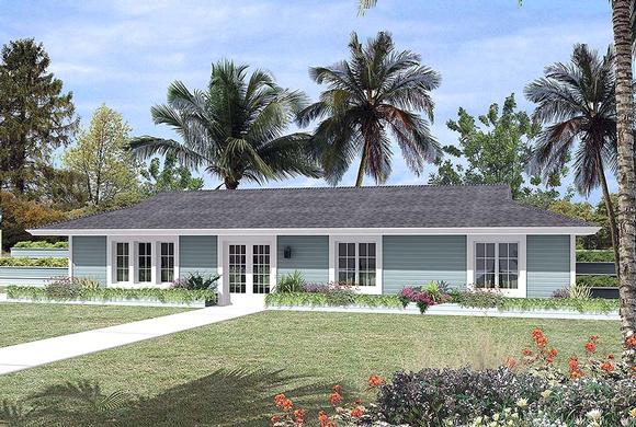 Contemporary, Earth Sheltered, Ranch House Plan 97254 with 3 Beds, 2 Baths Elevation