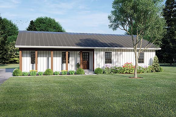 Country, Farmhouse House Plan 97268 with 3 Beds, 2 Baths Elevation