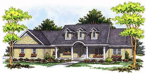 Cape Cod, Country, One-Story House Plan 97317 with 3 Beds, 3 Baths Elevation