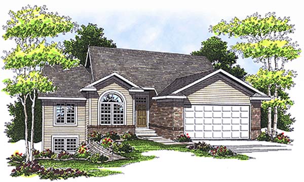 Traditional House Plan 97336 with 3 Beds, 3 Baths, 2 Car Garage Elevation