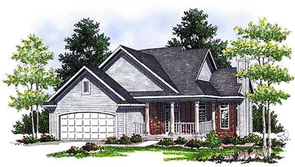 Country House Plan 97391 with 4 Beds, 4 Baths, 2 Car Garage Elevation