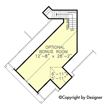Cottage, Craftsman, European, New American, Southern, Traditional House Plan 97609 with 3 Beds, 3 Baths, 2 Car Garage Second Level Plan