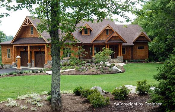 Cottage, Country, Craftsman, Southern, Traditional House Plan 97611 with 3 Beds, 3 Baths, 2 Car Garage Elevation